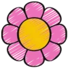 🌺 Эмодзи «Розовый шрифт и рисованные иконки» для Telegram