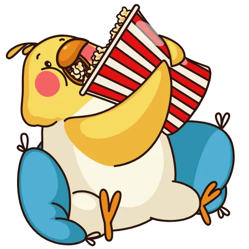 🍿 Стикер «Зелёный Птенчик» для Telegram