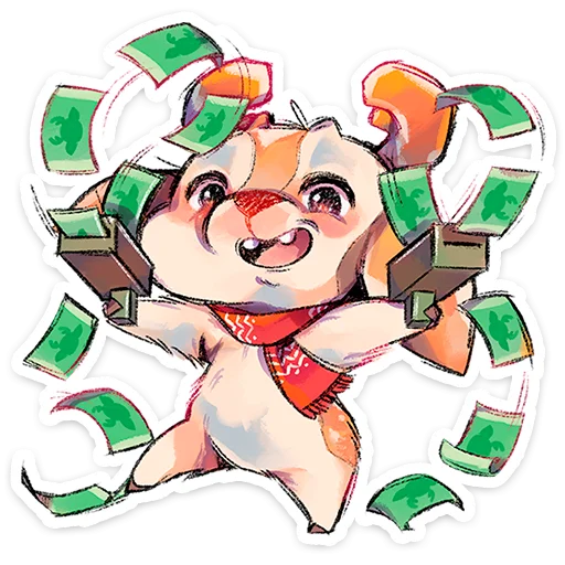 💵 Стикер «Пуду» для Telegram