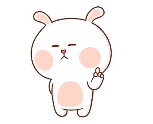 🙅‍♂ Стикер «Puffy Bear & Rabbit» для Telegram