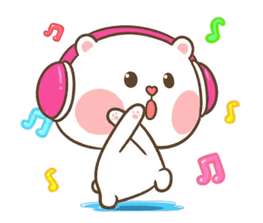 🕺 Стикер «Puffy Bear & Rabbit» для Telegram