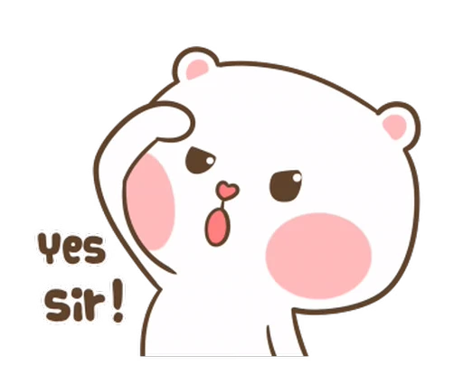 👍 Стикер «Puffy Bear & Rabbit» для Telegram