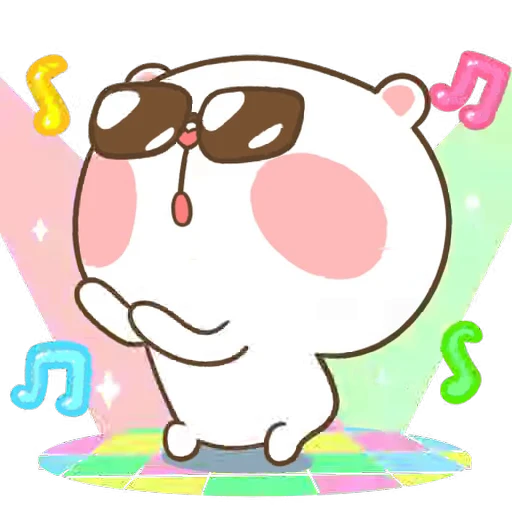 🕺 Стикер «Puffy Bear & Rabbit» для Telegram