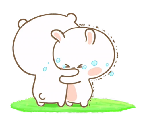 🤗 Стикер «Puffy Bear & Rabbit» для Telegram