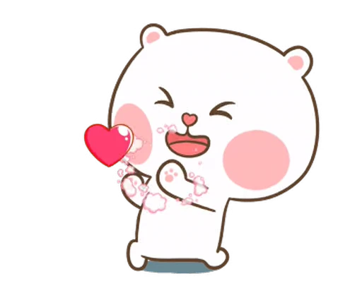 ❣ Стикер «Puffy Bear & Rabbit» для Telegram