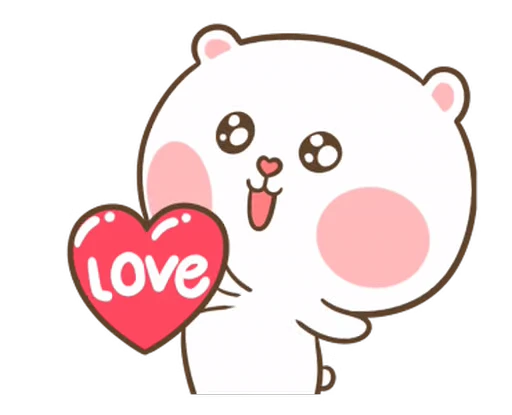 ❤️ Стикер «Puffy Bear & Rabbit» для Telegram