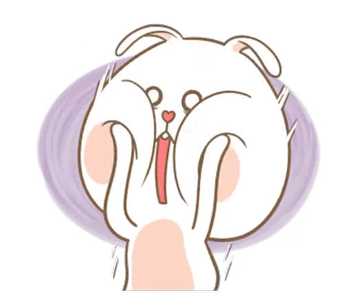😱 Стикер «Puffy Bear & Rabbit» для Telegram