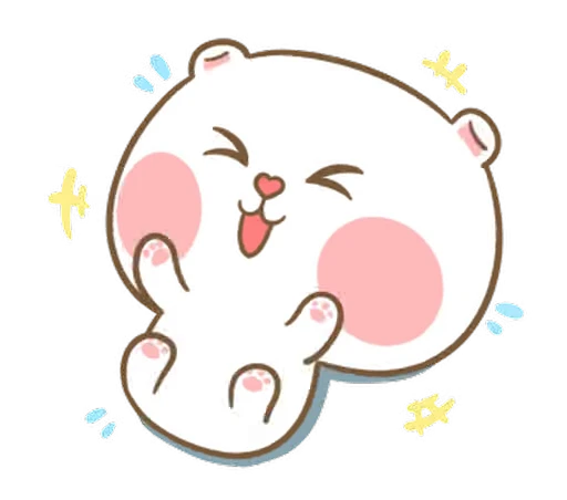 👏 Стикер «Puffy Bear & Rabbit» для Telegram