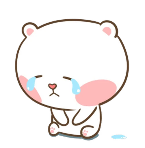 😭 Стикер «Puffy Bear & Rabbit» для Telegram