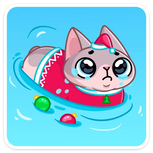 😭 Стикер «Паффи Клаус» для Telegram