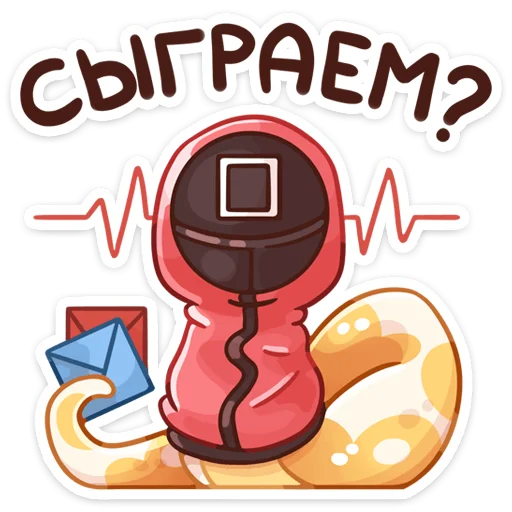 🦑 Стикер «Питончик Пончик» для Telegram
