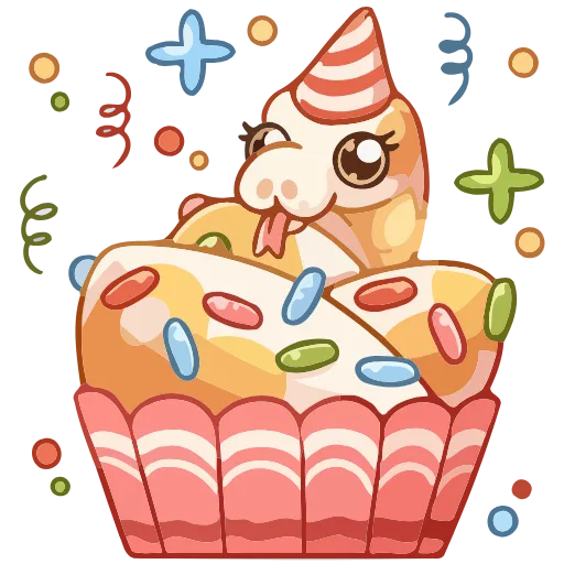 🥳 Эмодзи «Питончик Пончик» для Telegram