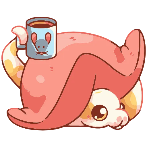 ☕️ Эмодзи «Питончик Пончик» для Telegram
