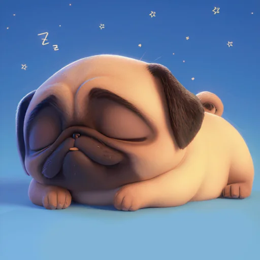 😴 Стикер «Милый Мопс» для Telegram