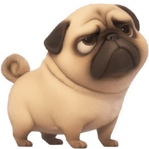 😤 Стикер «Милый Мопс» для Telegram