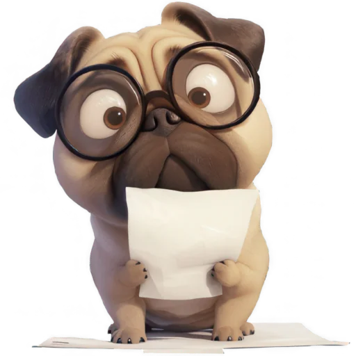 😮 Стикер «Милый Мопс» для Telegram