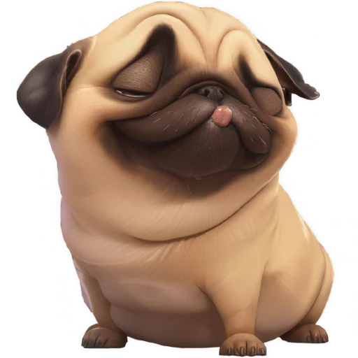 😛 Стикер «Милый Мопс» для Telegram