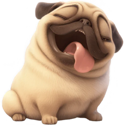 🤪 Стикер «Милый Мопс» для Telegram