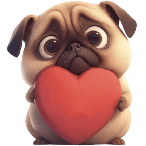 🫶 Стикер «Милый Мопс» для Telegram