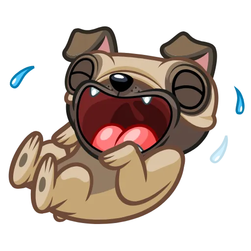 Стикерпак Fred the Pug для Telegram