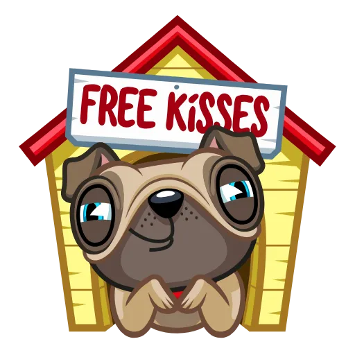😁 Стикер «Fred the Pug» для Telegram