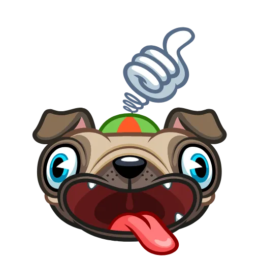 😁 Стикер «Fred the Pug» для Telegram