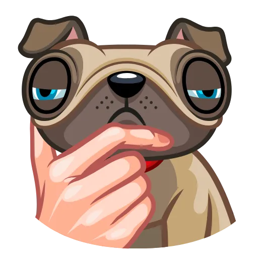 😁 Стикер «Fred the Pug» для Telegram