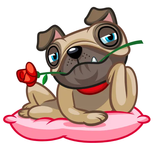 😁 Стикер «Fred the Pug» для Telegram