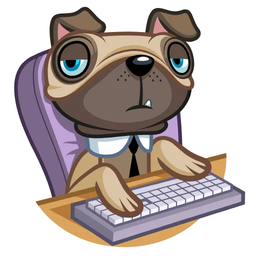 😁 Стикер «Fred the Pug» для Telegram