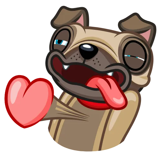 😁 Стикер «Fred the Pug» для Telegram
