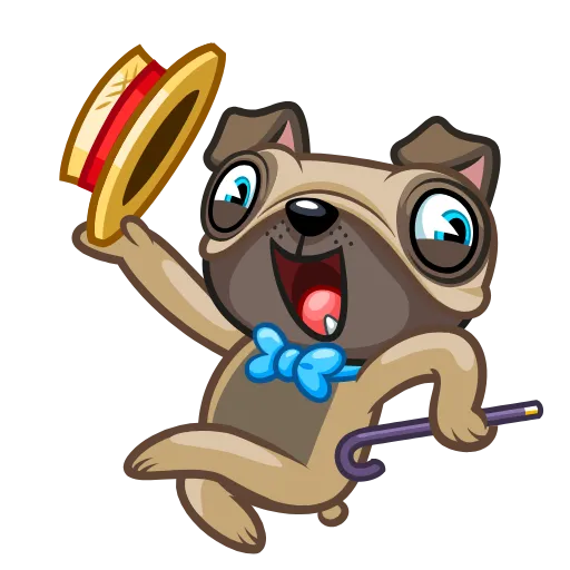 😁 Стикер «Fred the Pug» для Telegram