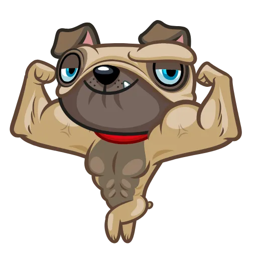 😁 Стикер «Fred the Pug» для Telegram