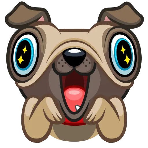 😁 Стикер «Fred the Pug» для Telegram