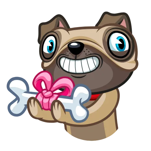 😁 Стикер «Fred the Pug» для Telegram