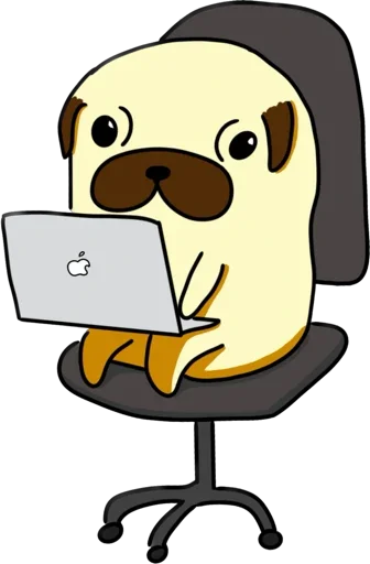 🧑‍💻 Стикер «Мопс Геннадий» для Telegram