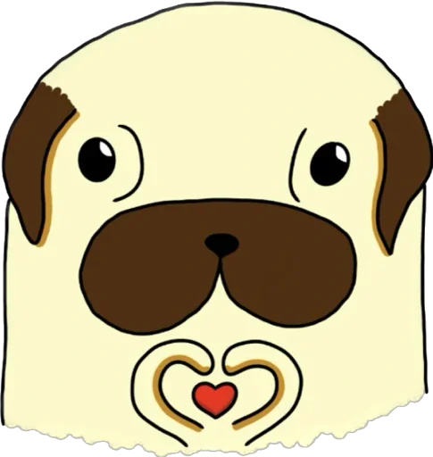 ❤️ Стикер «Мопс Геннадий» для Telegram