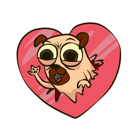 ❤️ Стикер «PugPack» для Telegram