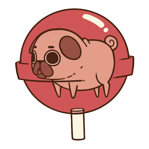 🍭 Стикер «PugliePug» для Telegram