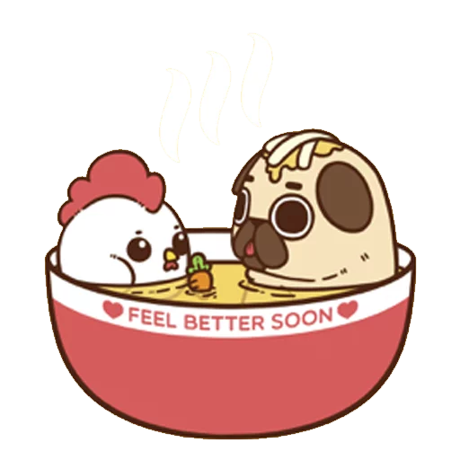 🍜 Стикер «PugliePug» для Telegram