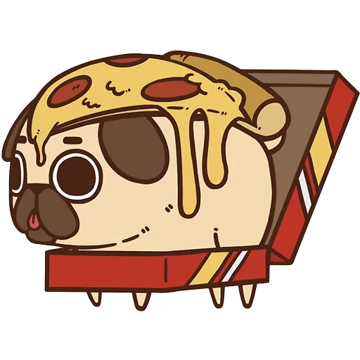 🍕 Стикер «PugliePug» для Telegram