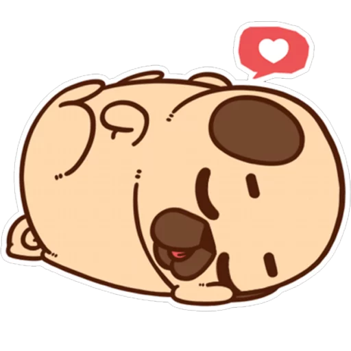 😴 Стикер «PugliePug» для Telegram