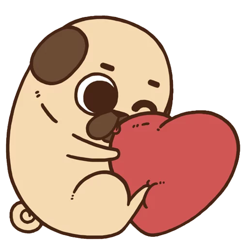 ❤ Стикер «PugliePug» для Telegram