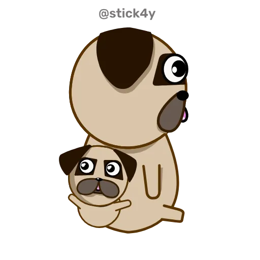 🤯 Стикер «Мопс Оди» для Telegram