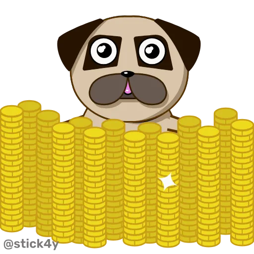 💰 Стикер «Мопс Оди» для Telegram