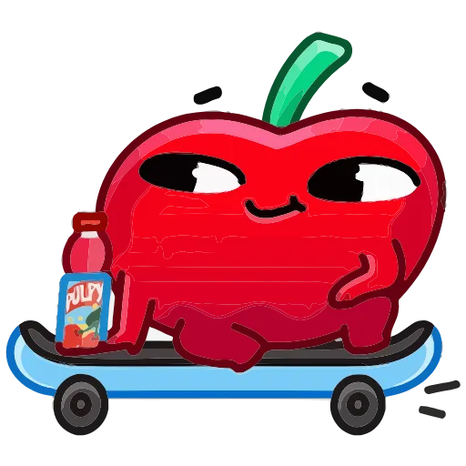 🏂 Эмодзи «Вишнёвые оптимисты» для Telegram
