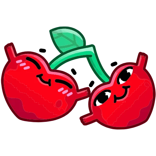 🍒 Эмодзи «Вишнёвые оптимисты» для Telegram