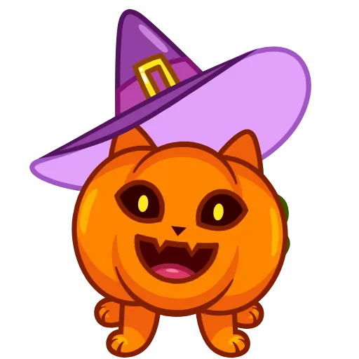 🙃 Стикер «Pumpkin Cat» для Telegram