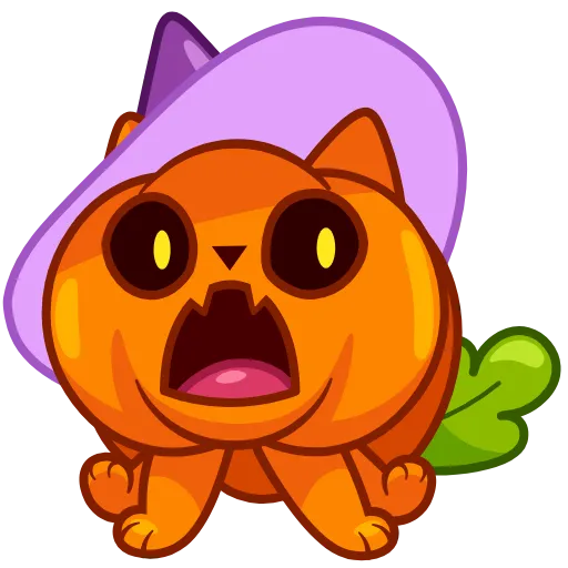 😨 Стикер «Pumpkin Cat» для Telegram