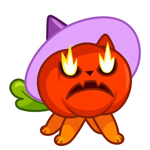 😡 Стикер «Pumpkin Cat» для Telegram