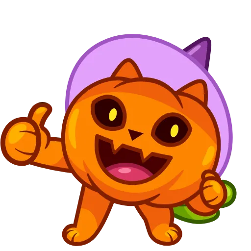 👍 Стикер «Pumpkin Cat» для Telegram